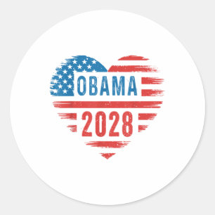 Sticker Rond Obama pour le président 2028