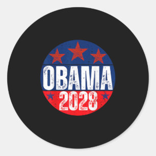 Sticker Rond Obama pour le président 2028 Obama 2028 pour les f