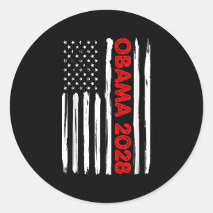 Sticker Rond Obama pour le président 2028 Obama 48ème président