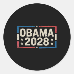Sticker Rond Obama pour président 2028 Obama 2028 Design