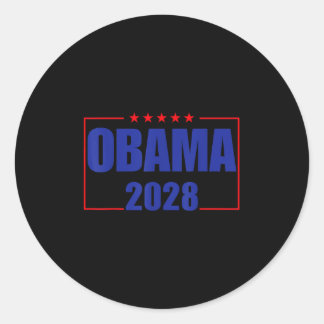 Sticker Rond Obama pour président 2028 Obama 2028 pour hommes
