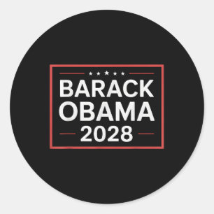 Sticker Rond Obama Président Vintage 2028 Obama _19