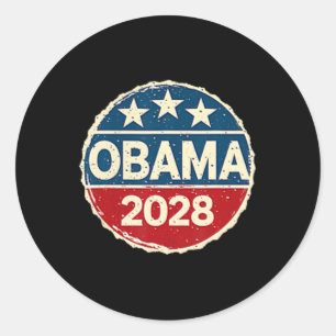 Sticker Rond Obama Président Vintage 2028 Obama _30