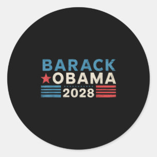 Sticker Rond Obama Président Vintage 2028 Obama _36