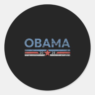 Sticker Rond Obama Président Vintage 2028 Obama _37