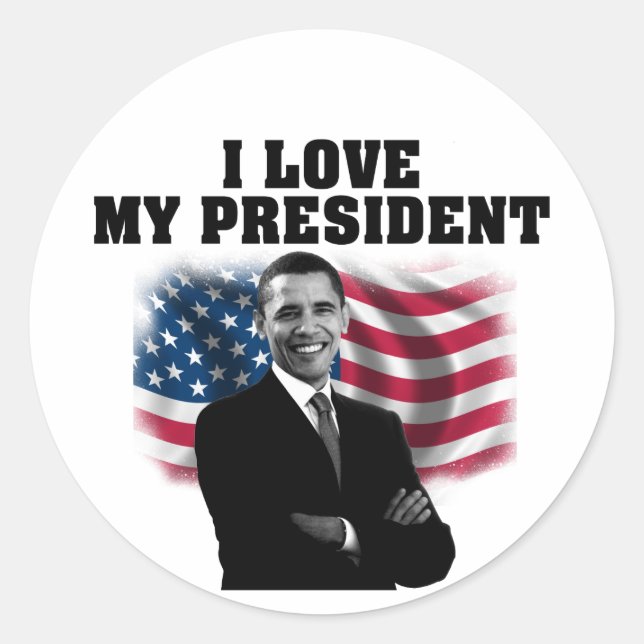 STICKER ROND OBAMA STIKER (Devant)