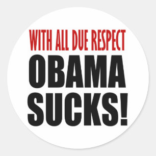 Sticker Rond Obama suce
