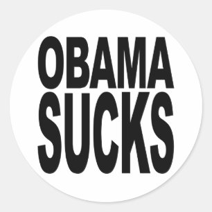 Sticker Rond Obama Sucks