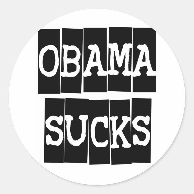 Sticker Rond Obama Sucks (Devant)