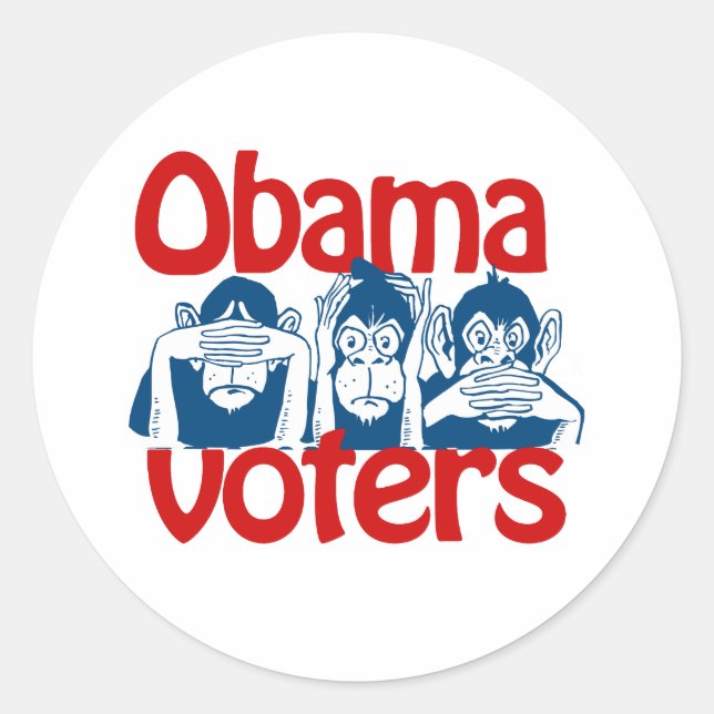 Sticker Rond Obama vote (Devant)