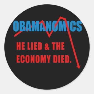 Sticker Rond Obamanomics - il s'est trouvé et l'économie est