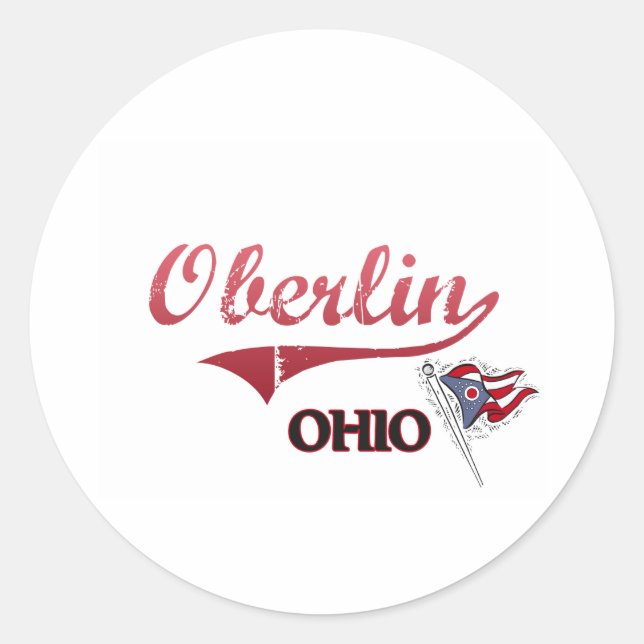 Sticker Rond Oberlin Ohio City Classic (Devant)