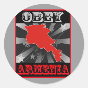 Sticker Rond Obey Arménie