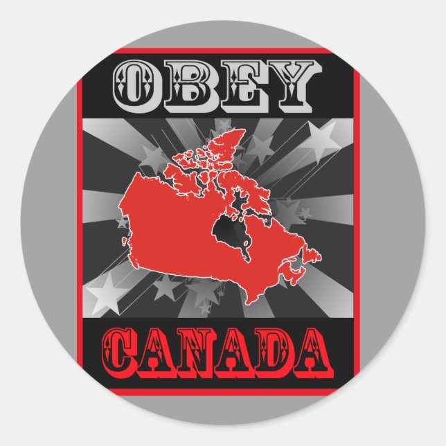 Sticker Rond Obey Canada (Devant)