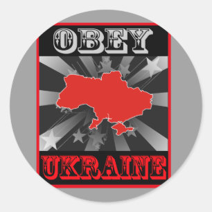 Sticker Rond Obey Ukraine
