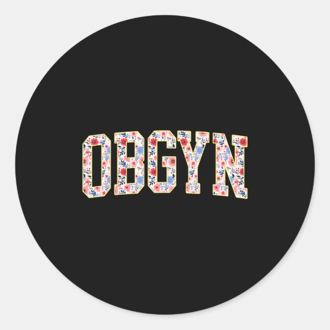 Sticker Rond Obgyn - Labor And Delivery Nurse Ob-gyn Squad Rn N (Devant)