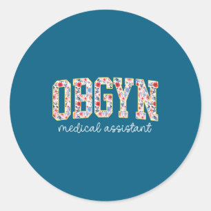 Sticker Rond Obgyn Médical Instant Floral Ob-gyn Médical Instan