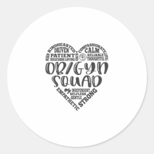 Sticker Rond OBGYN, OB-GYN, gyn, obstétricien