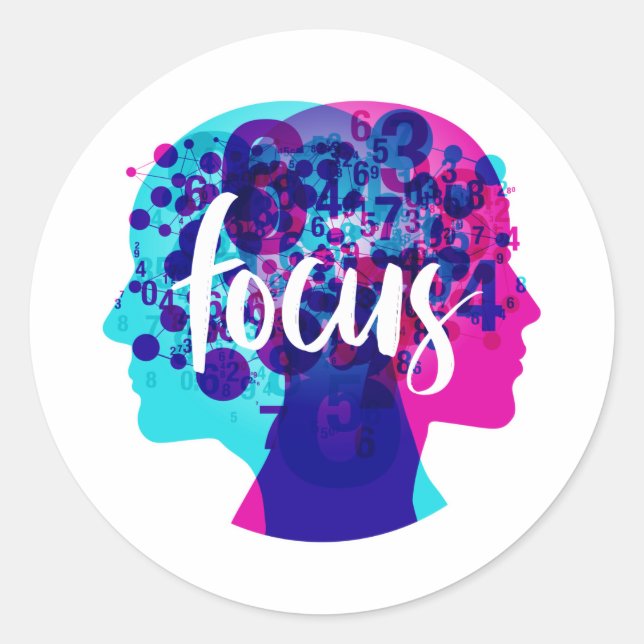 Sticker Rond Objectif créatif (Devant)
