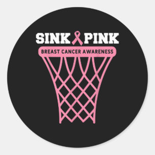 Sticker Rond Objectif de basketball de sensibilisation au cance