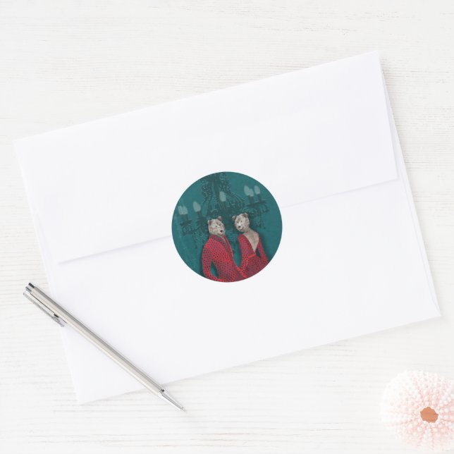 Sticker Rond objet_20_une femme, un homme_2 (Enveloppe)