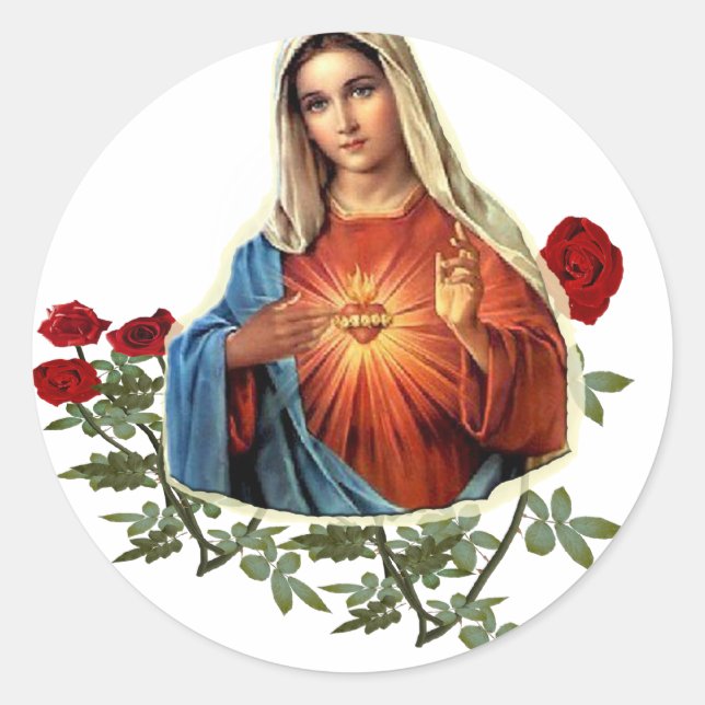 Sticker Rond Objet cadeau Mère Mary (Devant)
