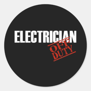 STICKER ROND OBSCURITÉ D'ÉLECTRICIEN