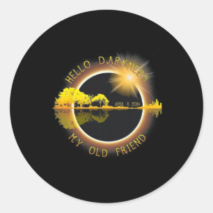 Sticker Rond Obscurité Mon Vieux Ami Eclipse