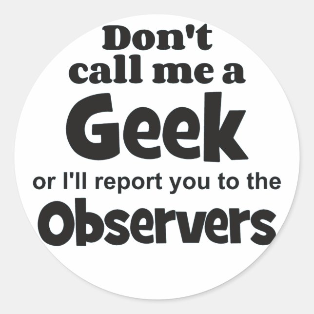 Sticker Rond Observateurs geeks bf (Devant)