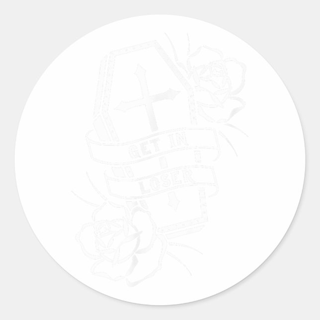 Sticker Rond Obtenez Dans Loser Punk Goth Tattoo Coffret (Devant)