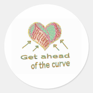 Sticker Rond Obtenez en avant de la courbe - jargon de gestion