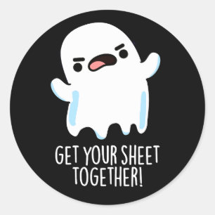 Sticker Rond Obtenez Votre Feuille Ensemble Punaiserie de Fantô