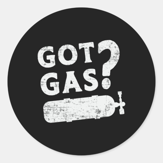 Sticker Rond Obtenir Gaz Plongée Plongée Plongée Océan Mer Prof (Devant)