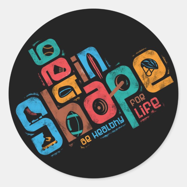 Sticker Rond Obtenir la forme (Devant)