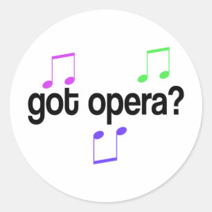 Sticker Rond Obtenir Opera Music Cadeau