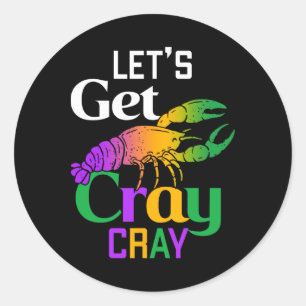 Sticker Rond Obtenons Cray Cray Crawfish Costume Garçons Homme 