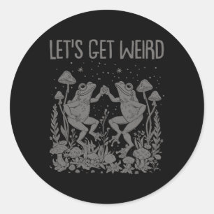 Sticker Rond Obtenons des grenouilles bizarres qui dansent Cham