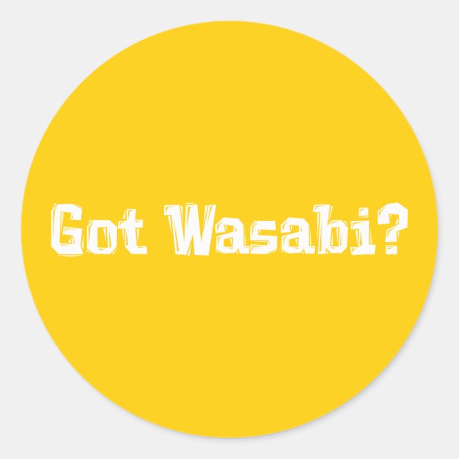 Sticker Rond Obtention de cadeaux Wasabi (Devant)