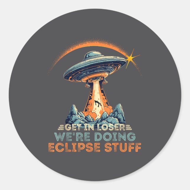 Sticker Rond Obtiens Perdant Nous Faisons Eclipse (Devant)