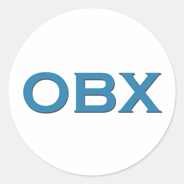 Sticker Rond OBX (Bancs extérieurs Caroline du Nord) (Devant)