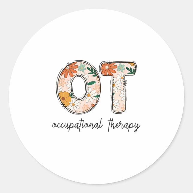 Sticker Rond Occupational Therapy Ot Therast Ot Month  (Devant)