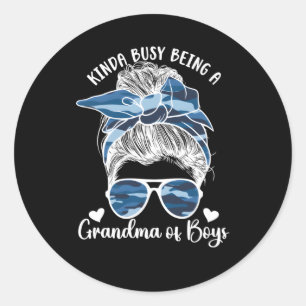 Sticker Rond Occupé Être Grand-Mère De Grand-Mère Grand-Mère Gr