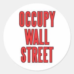 Sticker Rond Occupez Wall Street que nous sommes les 99%