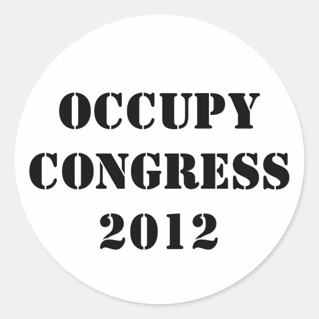 Sticker Rond Occupy Congress 2012 (Devant)