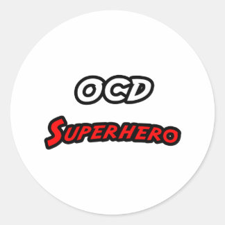 Sticker Rond OCD Superhero