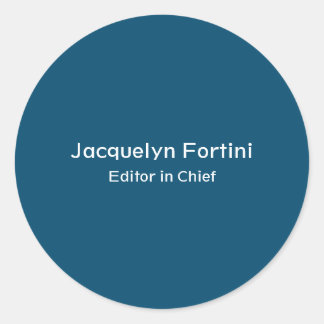 Sticker Rond Océan Bleu Plaine Élégante Moderne Minimaliste
