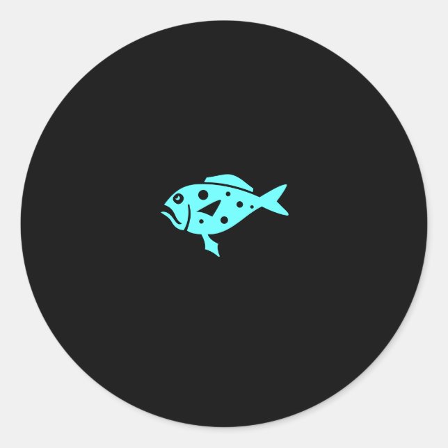 Sticker Rond Ocean Glow_Aqua Blue Grouper (Devant)
