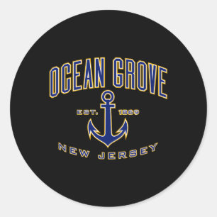 Sticker Rond Ocean Grove Nj