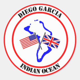 Sticker Rond Océan Indien Diego Garcia