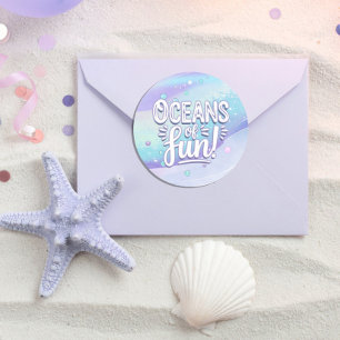 Sticker Rond Oceans of Fun Typography ID1142